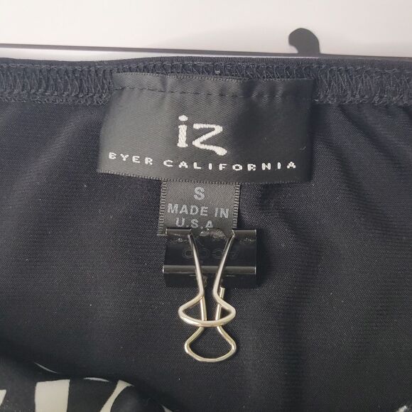 Iz Byer California Y2K halter top black white circles size small - Picture 4 of 11